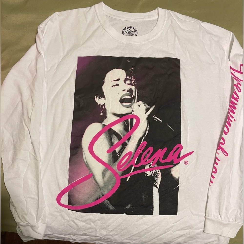 Selena Quintanilla White Long Sleeve T-Shirt Dreaming Of You 1X